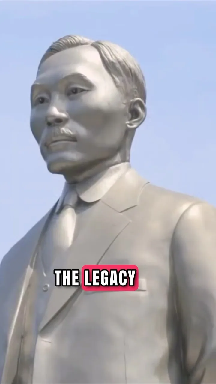 표지 프레임: 탁 트인 하늘을 배경으로 선 도산 안창호 기념 동상. 자막 “the legacy”