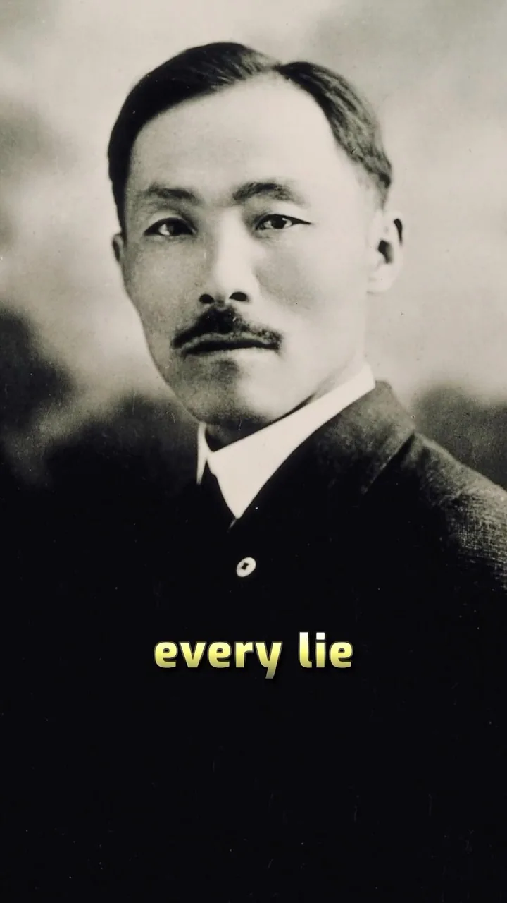 표지 프레임: 도산 안창호의 사진관 초상. 자막 “every lie”