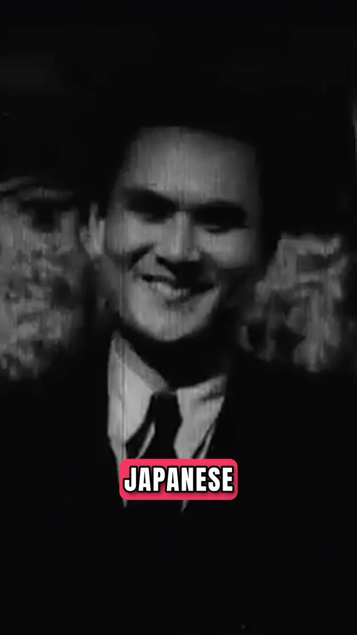 표지 프레임: 옛 뉴스릴 영상 속 인물. 자막 “Japanese”